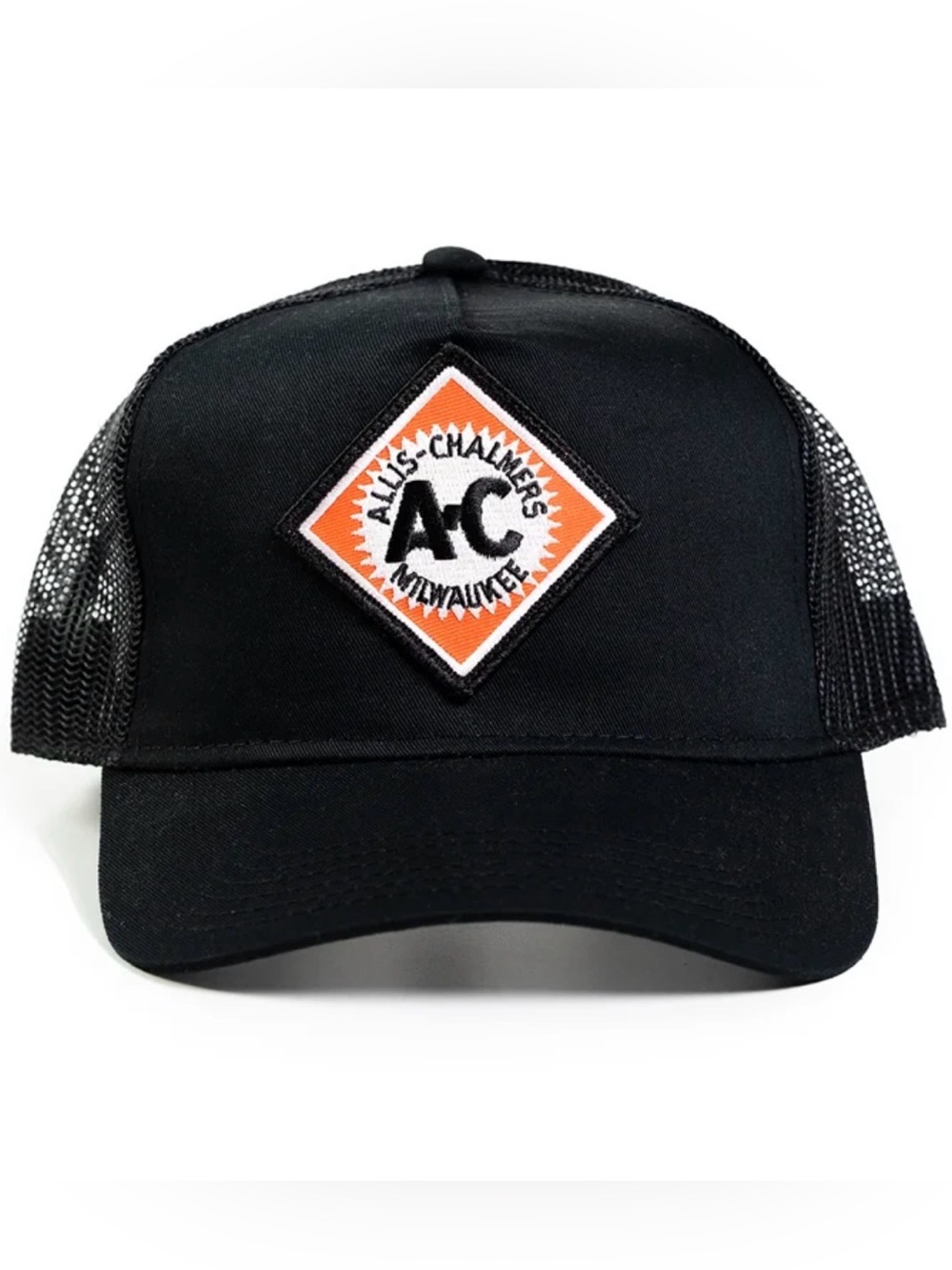 Vintage Allis-Chalmers AC Patch Black Mesh Trucker Hat